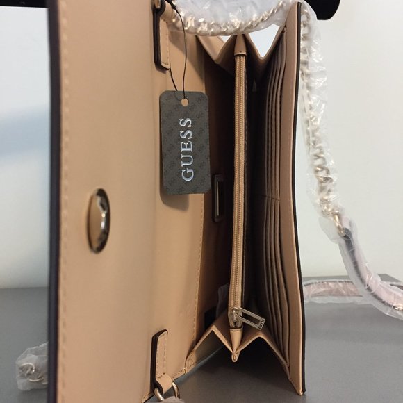 NEW GUESS Wallet Crossbody in Nude - Picture 3 of 4